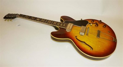 Lot 1094 - A Gibson ES 330TD Electric Guitar, serial number 68083, circa 1964, with laminated maple body,...