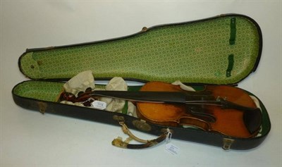 Lot 1114 - A 19th Century German Violin, labelled 'Johann Klotz Insbruck ein Tyrol anno 1774', with 355mm...