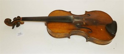 Lot 1125 - A 19th Century German Violin, labelled 'Joseph Guarnerius', with 357mm two piece back, ebony tuning