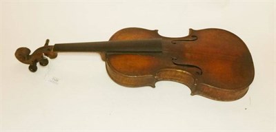 Lot 1126 - A Late 19th Century Dresden Violin, no label, with 358mm two piece back, ebony tuning pegs