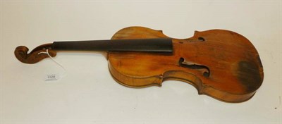 Lot 1129 - A Late 18th Century German Violin, possibly Klingenthal, with semi legible label...