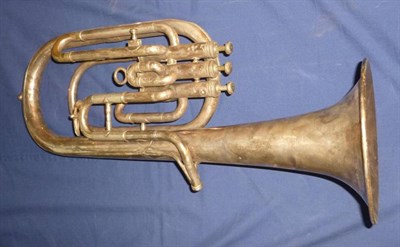 Lot 1159 - A Besson & Co. Silver Plated Class A 'Prototype' Tenor Horn, serial number 127623, inscribed...