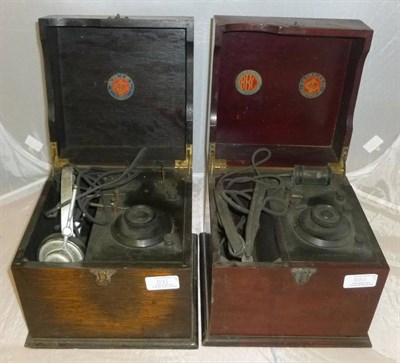 Lot 1181 - A Mahogany Cased BBC Crystal Receiver Set, P.O. Reg. No.4542, with bakelite dial, crystal and...