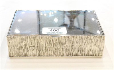 Lot 400 - A Modern Silver Card Box, Gerald Benney, London 1970, rectangular, the sides with textured...