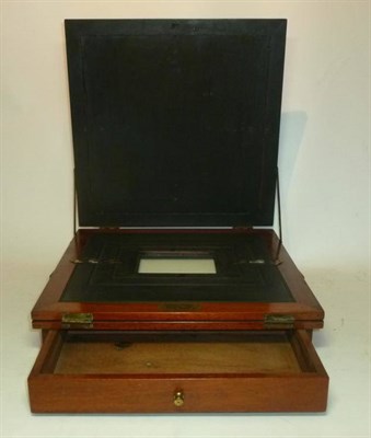 Lot 1191 - A Mahogany Photographic Glass Film Box by Amalgamated Photographic Manufacturers, London, with...