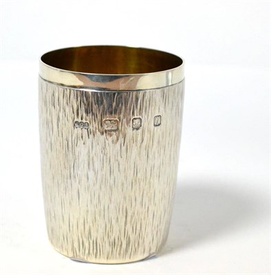 Lot 401 - A Modern Silver Beaker, Gerald Benney, London 1971, the slightly tapering body with textured...