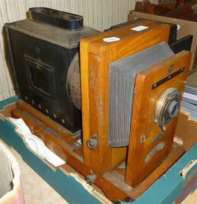 Lot 1211 - A Large Oak and Tinplate 'Coronet' Photographic Enlarger by W.B. & Sons, Pat No.14137/1913,...