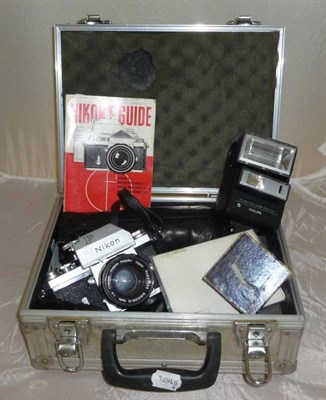 Lot 1212 - A Nikon F Photomic Camera Outfit, with chrome camera body No.6808987, Nikkor-H f2/50mm lens...