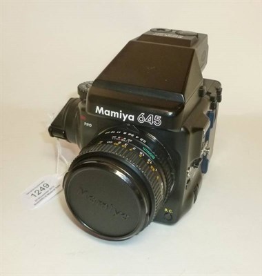 Lot 1249 - A Mamiya 645 Pro SLR Camera, serial number PF1385, with Sekor f2.8/50mm lens