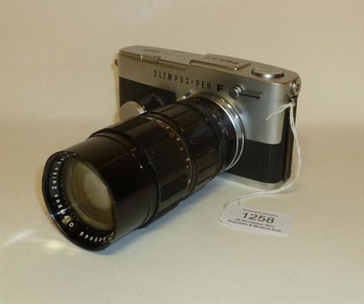 Lot 1258 - An Olympus Pen FT Camera No.321806, in chrome, with Zuiko Auto-zoom f3.5/50-90mm lens