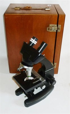 Lot 1035 - A Black Enamelled Binocular Compound Microscope by Cooke Troughton & Simms, serial number...