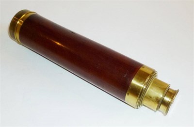 Lot 1042 - A 19th Century 2inch Brass 5-Draw Telescope by R Bate, London, with mahogany sleeve