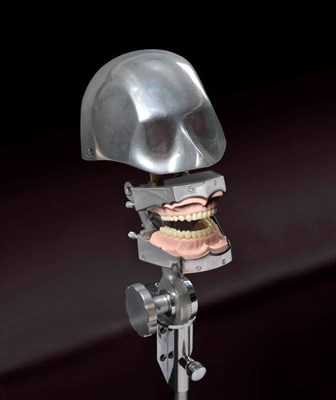 Lot 1052 - A Polished Chrome and Stainless Steel 'Phantom' Dental Surgeons Training Head, comprising a...