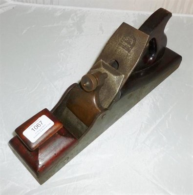 Lot 1067 - A 14 1/2inch Steel Panel Plane, with rosewood handle, brass lever cap, Marples iron