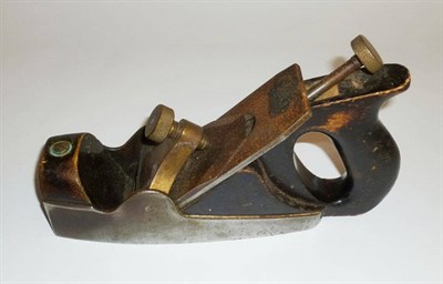 Lot 1074 - A Norris Steel Bodied Adjustable Smoothing Plane, with beech infill and handle, brass lever cap...