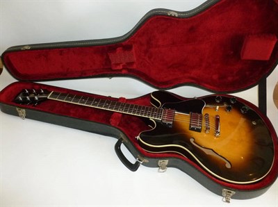 Lot 1080 - A Gibson 335 'Pro' Semi-Acoustic Electric Guitar, serial number 73319045, 1979, with laminated...