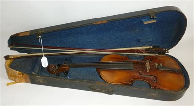 Lot 1085 - A 19th Century German Violin, labelled 'Jacobus Stainer in Abfam, prope Oenipontum 17', with...