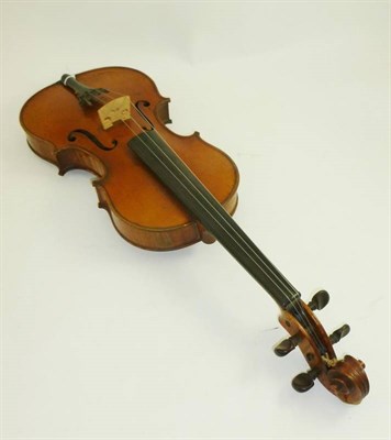 Lot 1088 - A 19th Century French Violin, no label, with 357mm two piece back, ebony tuning pegs