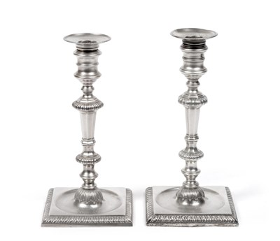 Lot 423 - A George III Cast Silver Candlestick, John Parker I & Edward Wakelin, London 1797, the tapering...