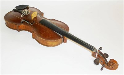 Lot 1141 - A 19th Century Tyrolean Violin, copy of a Stainer, no label, with a 355mm one piece back, ebony...