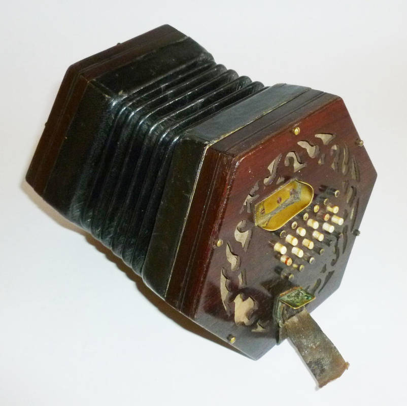 Lot 1146 - A Barnett Samuel & Sons Forty Eight Key English System Concertina, serial number 89360, with...