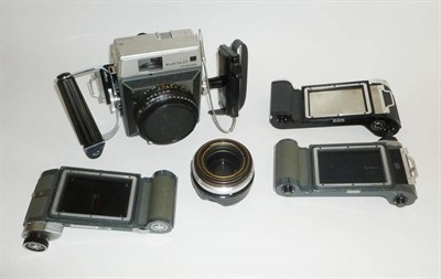 Lot 1195 - A Mamiya 23 Standard Press Camera Outfit, serial number 2837274, with Sekor f6.3/50mm lens,...