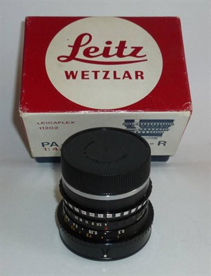 Lot 1227 - A Leicaflex Schneider-Kreuznach PA-Curtagon 35mm f/4 Perspective Control Lens No.2499286, black...