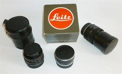 Lot 1230 - Two Leica Elmarit-R Lenses - 35mm f/2.8 No.2034024 and135mm f/2.8 No.2730257, both black...