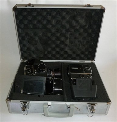 Lot 1257 - Hasselblad Cameras and Accessories, including a 500C/M camera body, a 500EL camera body,...