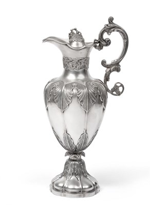 Lot 442 - An Indian Colonial Silver Claret Jug or Pitcher, stamped BARTON SILVER for Barton, Son & Co,...