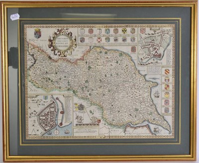 Lot 129 - Speed (John) 'The North and East Ridings of Yorkshire', hand-coloured map, double-sided, sold...