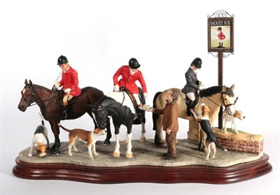 Lot 61 - Border Fine Arts 'Gather at the Snooty Fox' (Hunt meet), model No. B1160 by Anne Wall, limited...
