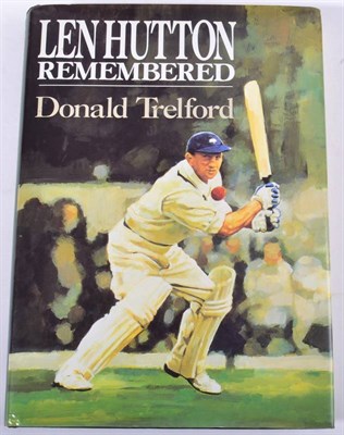 Lot 3005 - Len Hutton Remembered By Donald Telford signed by 12 players from Yorkshire County Cricket Club...