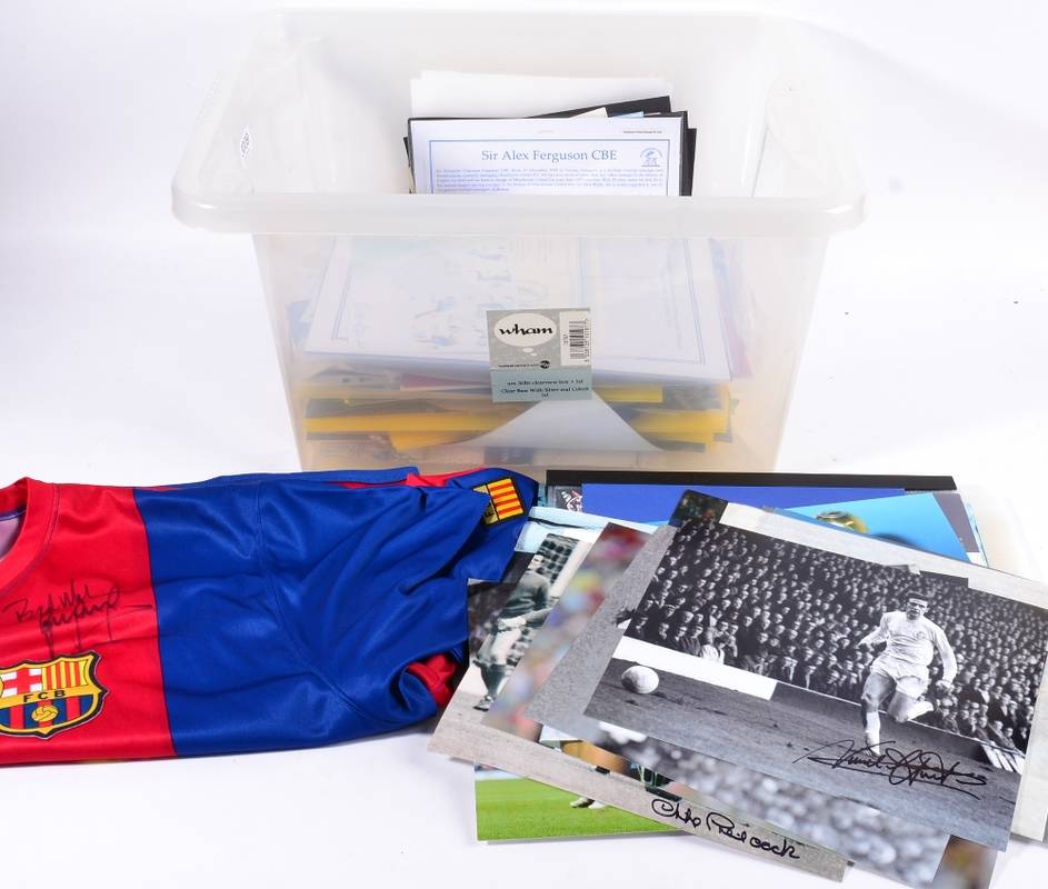 Lot 3009 - Football Related Signed Photographs including Alf Ramsey, Dennis Law, Paul Madley, Martin...