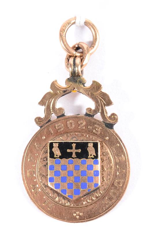 Lot 3010 - Heavy Woollen District Football Association 1902-3 League Medal 9ct gold (Fattorini & Sons)...