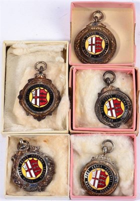 Lot 3012 - South West Essex Football League Medals (i) Div 5 Winners 1951-2 (ii) Div 1 Winners 1955-6...