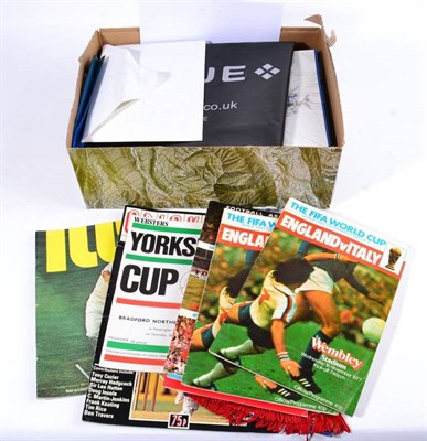 Lot 3014 - Various Football Programmes including England v Brazil 1978 signed by various members of the Brazil