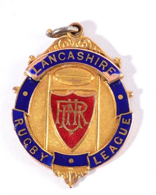 Lot 3018 - Lancashire Rugby League League Championship Medal not engraved with club or player but...