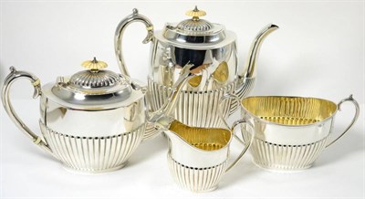 Lot 462 - A Silver Four Piece Tea Service, John Round & Son Ltd (Joseph Ridge), Sheffield 1904/05/1912,...