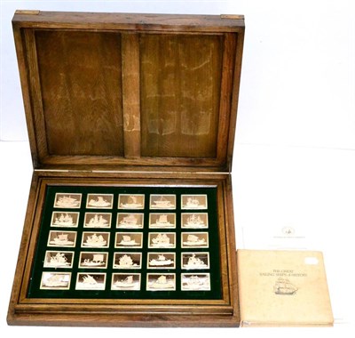 Lot 463 - The Great Sailing Ships of History, a set of fifty silver medallions, John Pinches and Franklin...