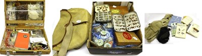 Lot 3066 - Mixed Tackle, including a box of fly tying materials, fly tins and boxes with flies, Liddesdale...
