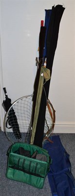 Lot 3069 - Mixed Tackle, including three landing nets, Magnum 200D fly reel, Greys fly reel, tackle bag...