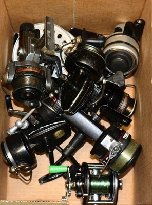 Lot 3071 - Ten Mixed Fishing Reels, including spinning, centrepin  and multiplying