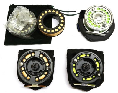 Lot 3074 - Three Fly Fishing Reels, comprising Greys GRX 7/8, Greys GRX 5/6 and Shimano Ultegra Fly 78, all in