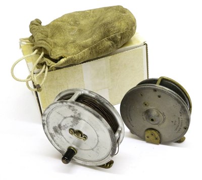 Lot 3076 - Two Hardy Alloy Fly Reels - 3 inch 'Sunbeam Duplicated Mk.II', with brass foot and lineguard, and 3