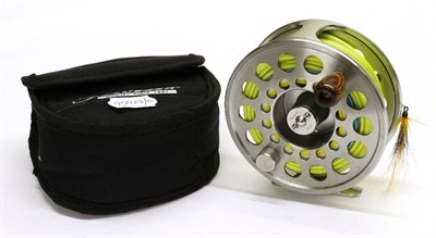 Lot 3086 - A Pflueger 'Trion' Salmon Fly Reel, with line, in soft case