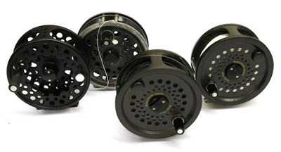 Lot 3091 - Four Salmon Fly Reels, comprising Kowa Vision, two Magnum 200D Disc Drag and a Daiwa 817