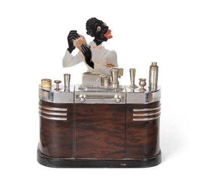 Lot 3108 - Novelty Ronson Smokers Compendium taking the form of a bar and bartender with lighter in...