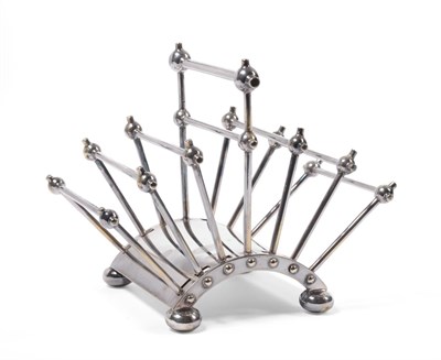 Lot 490 - Christopher Dresser (1834-1904): For Hukin & Heath Articulated Toast/Letter Rack, 1881,...