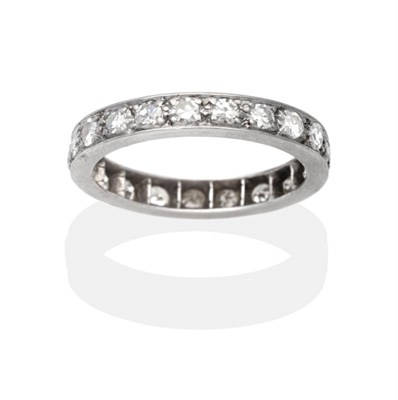 Lot 2126 - A Diamond Eternity Ring, eight-cut diamonds to a flat-sided shank, total estimated diamond...